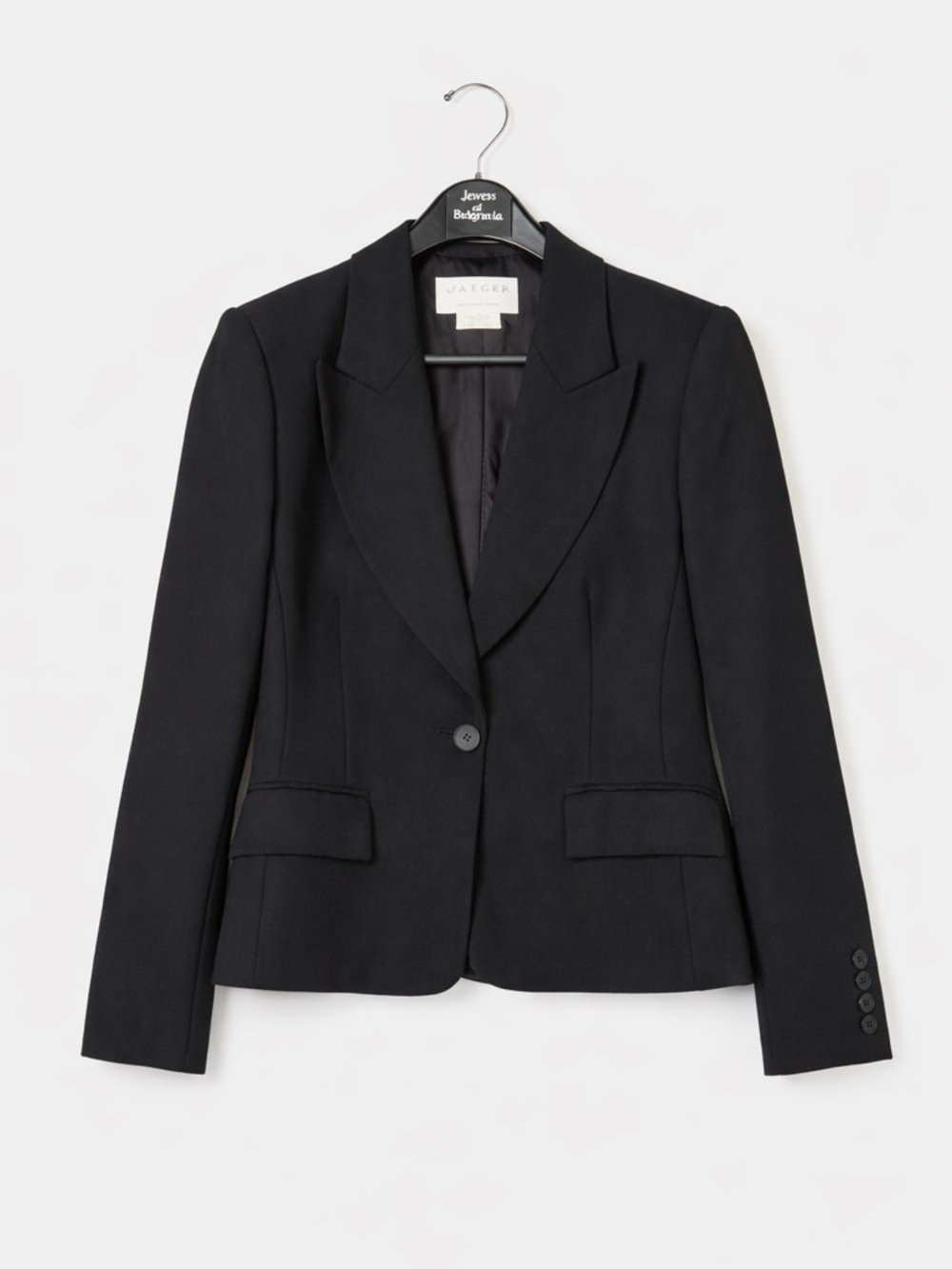 Jaeger Vintage Wool Tailored Single-Button Blazer